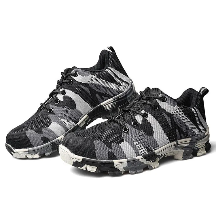 Camouflage Steel Toe Safety Work Shoes
